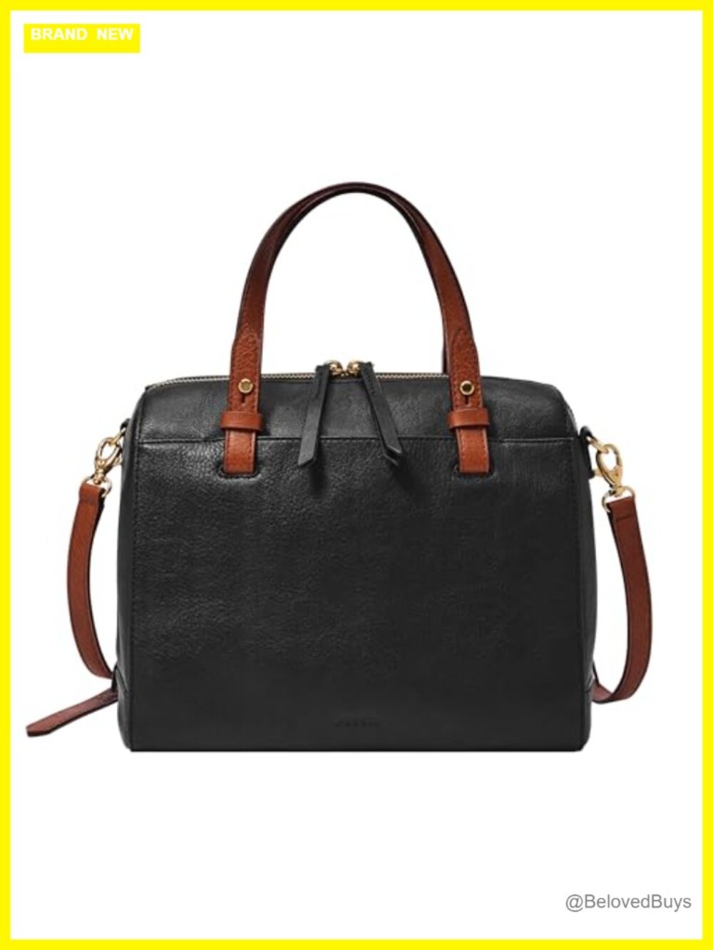 LiteHide Leather Satchel with Detachable Strap & Pockets